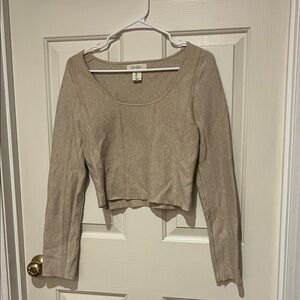 Jessica Simpson Sweater Long Sleeve Crop Top